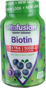 Vitafusion Extra Strength Biotin 5000 mcg Blueberry